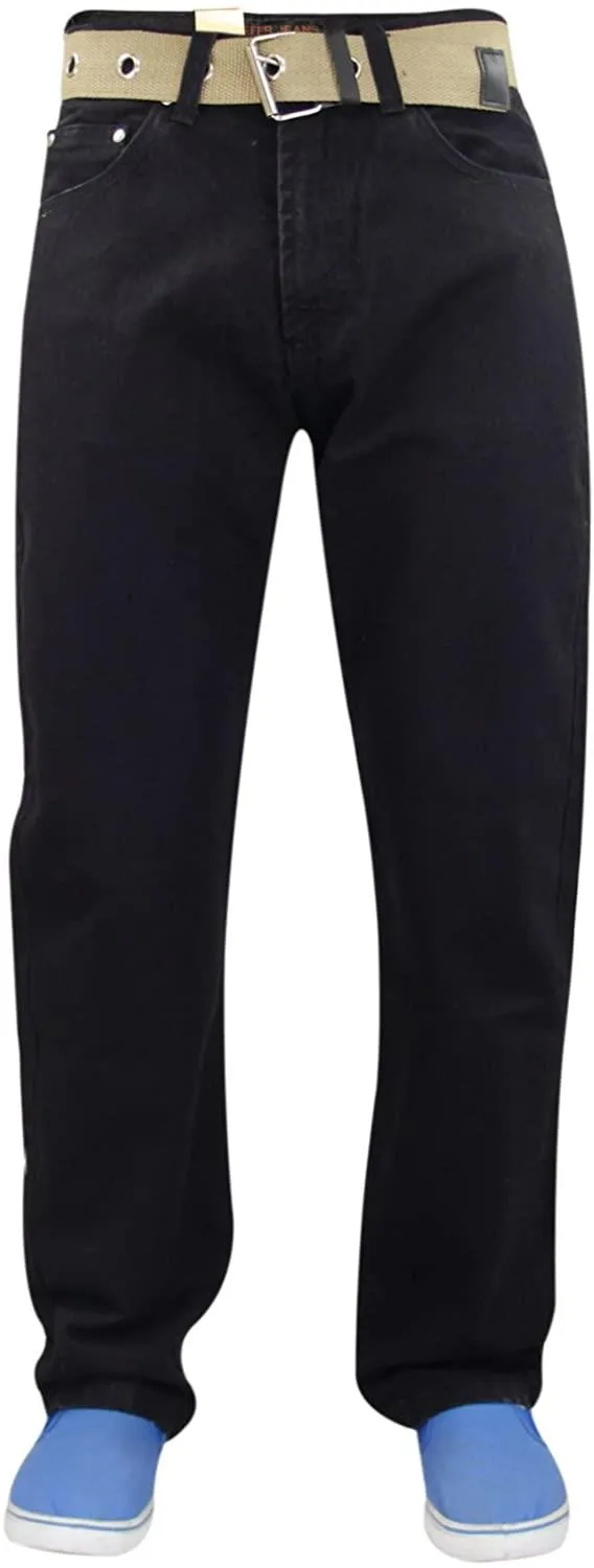 Men Straight Leg Cotton Jeans