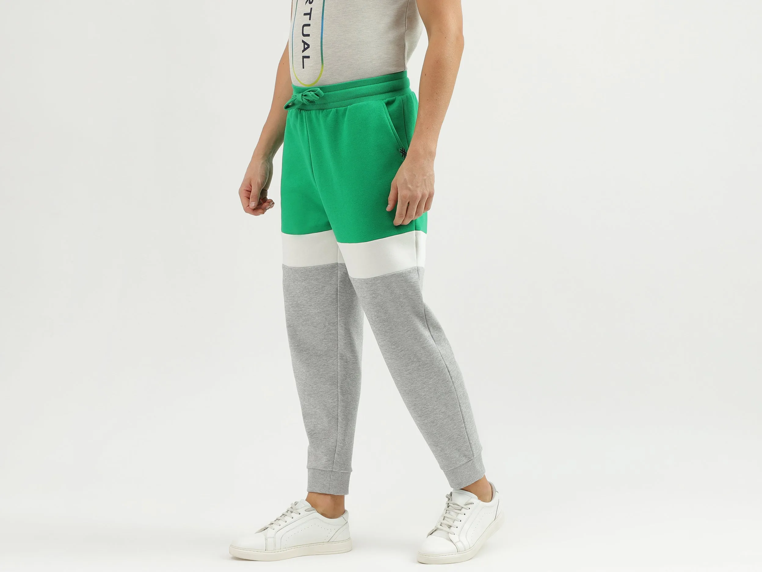 Men's Colourblock Baggy Fit Joggers