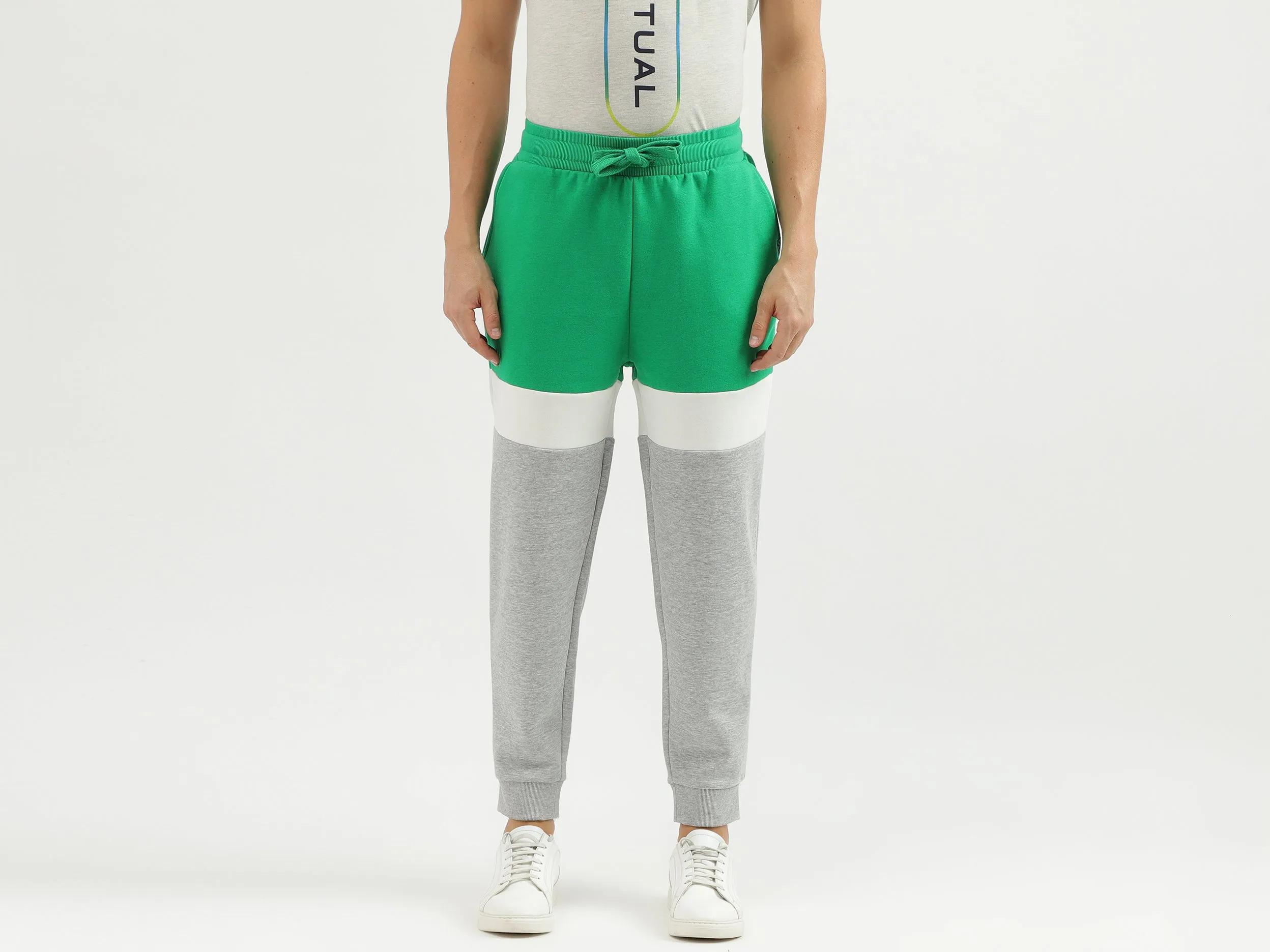 Men's Colourblock Baggy Fit Joggers