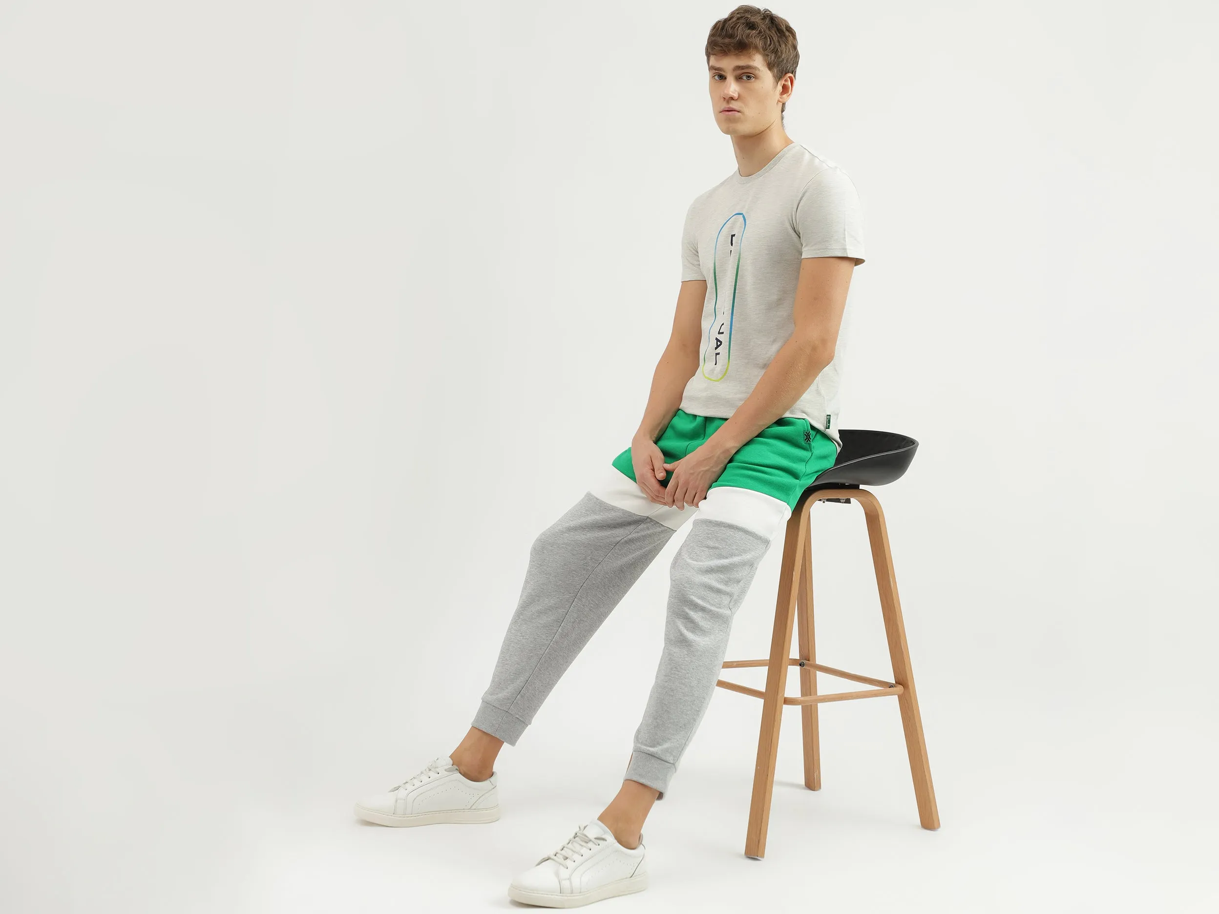 Men's Colourblock Baggy Fit Joggers