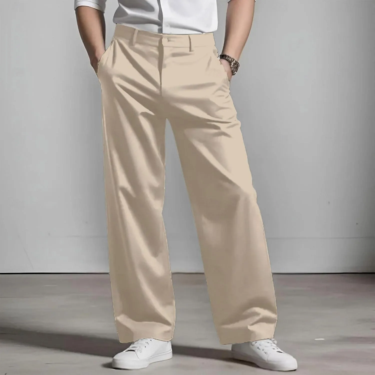 MIDOO Cargo Pants for Men Slim Fit Casual Drawstring Waist Joggers Lightweight Sweatpants Loose Fit Work Pants Trousers