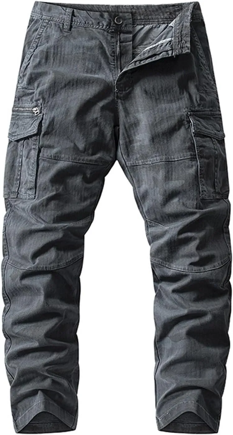 MIDOO Mens Cargo Pants Relaxed Fit Casual Drawstring Waist Lightweight Breathable Active Athletic Fishing Hiking Pants