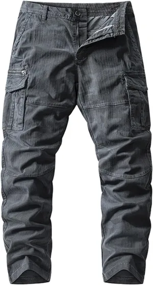 MIDOO Mens Cargo Pants Relaxed Fit Casual Drawstring Waist Lightweight Breathable Active Athletic Fishing Hiking Pants