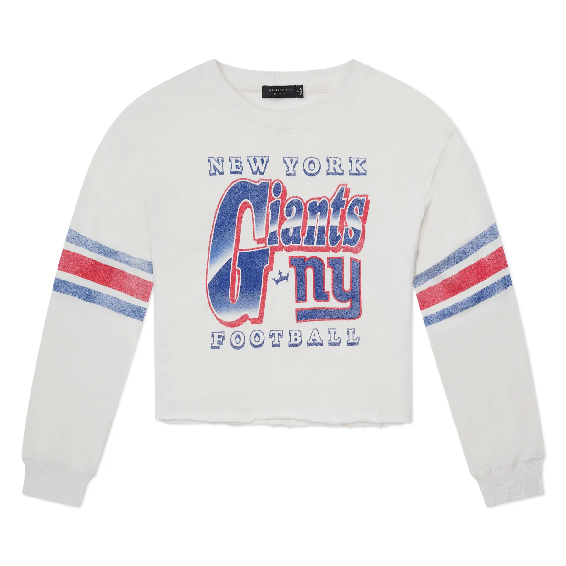 New York Giants Junk Food Women's Kickoff Crop Crewneck