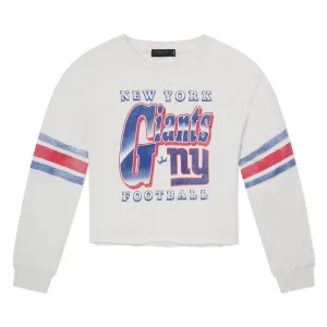 New York Giants Junk Food Women's Kickoff Crop Crewneck