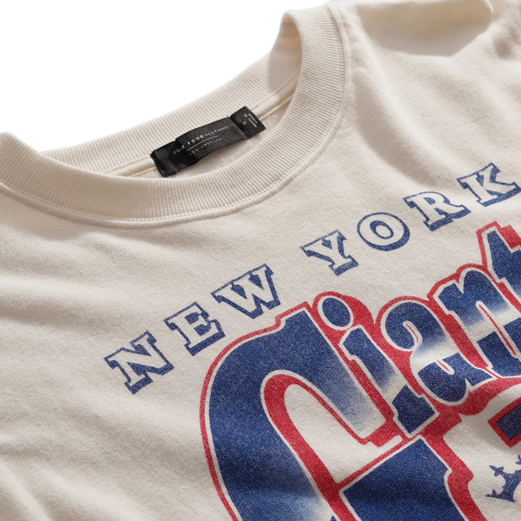New York Giants Junk Food Women's Kickoff Crop Crewneck