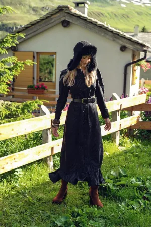 Pashmina Swirl Button Front Maxi