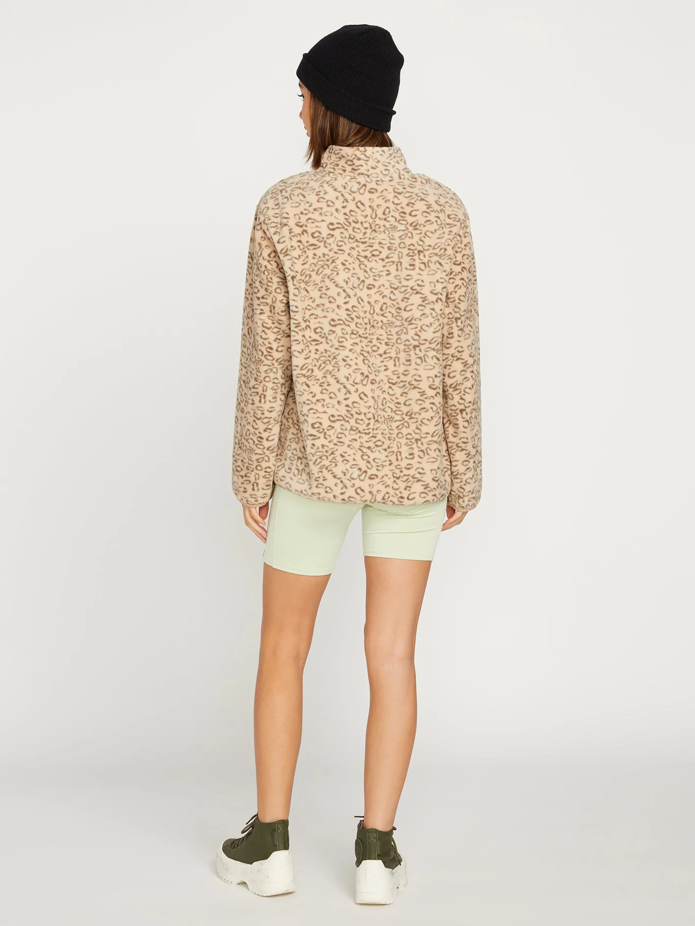 Pheelin It Mock Neck Hoodie - Leopard