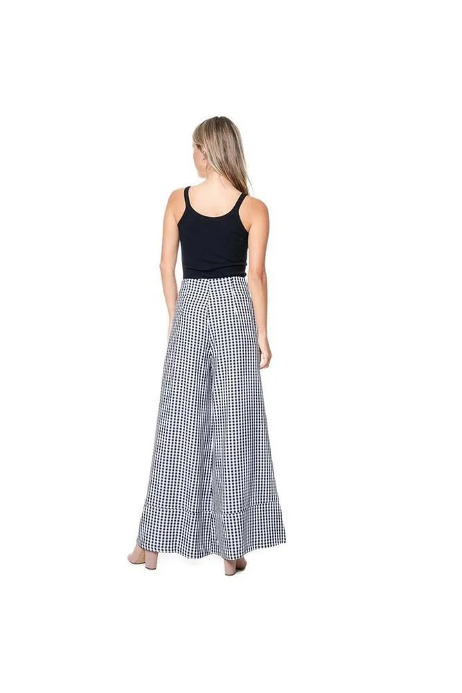 Plaid Wide Leg Pant