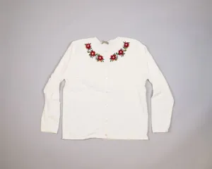 Poinsettia Necklace-Small Christmas Sweater