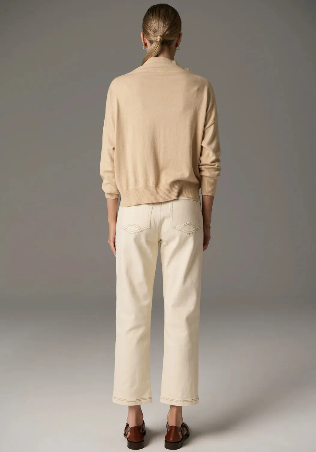 POL - Harper Straight Leg Crop Jean - Ivory