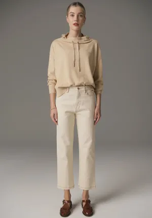 POL - Harper Straight Leg Crop Jean - Ivory