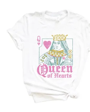 Queen Of Hearts Short Sleeve Graphic Tee | White