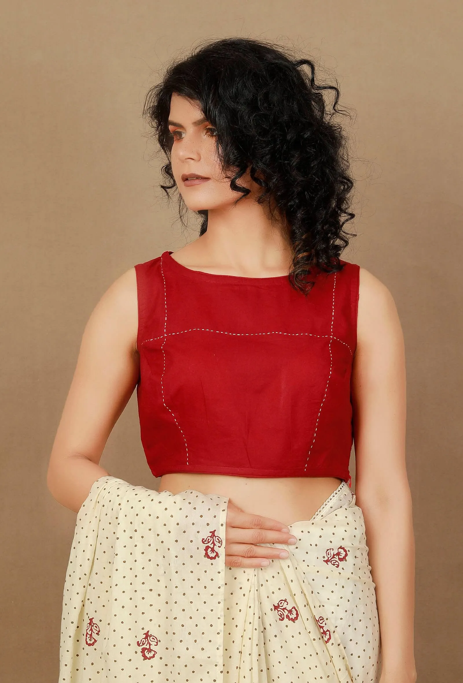 Red Cotton Blouse