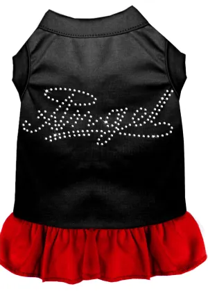 Rhinestone Angel Dress Black With Red Sm