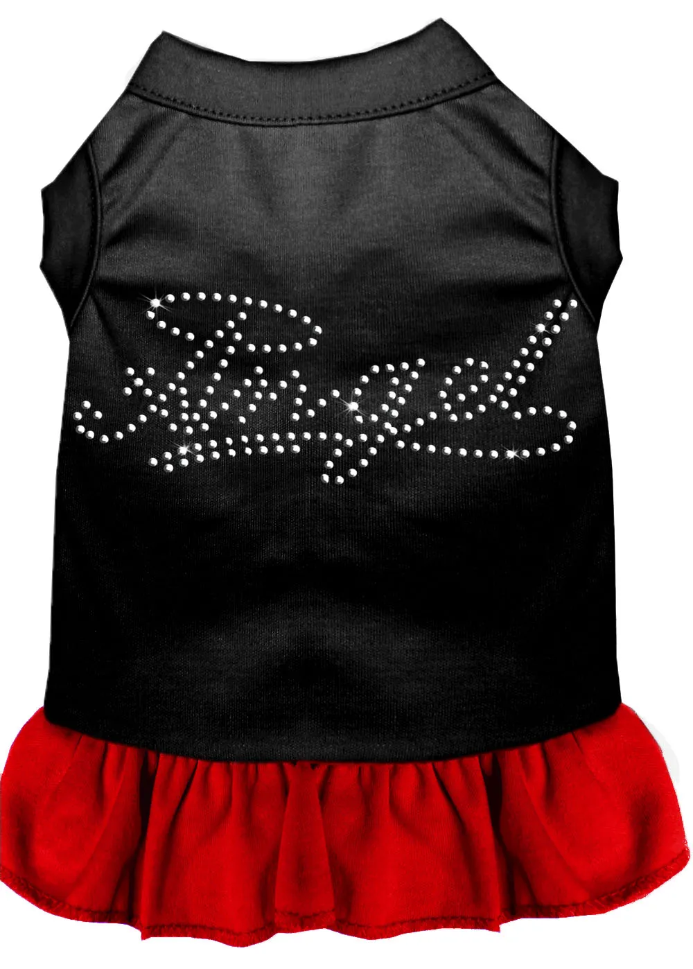 Rhinestone Angel Dress Black With Red Sm