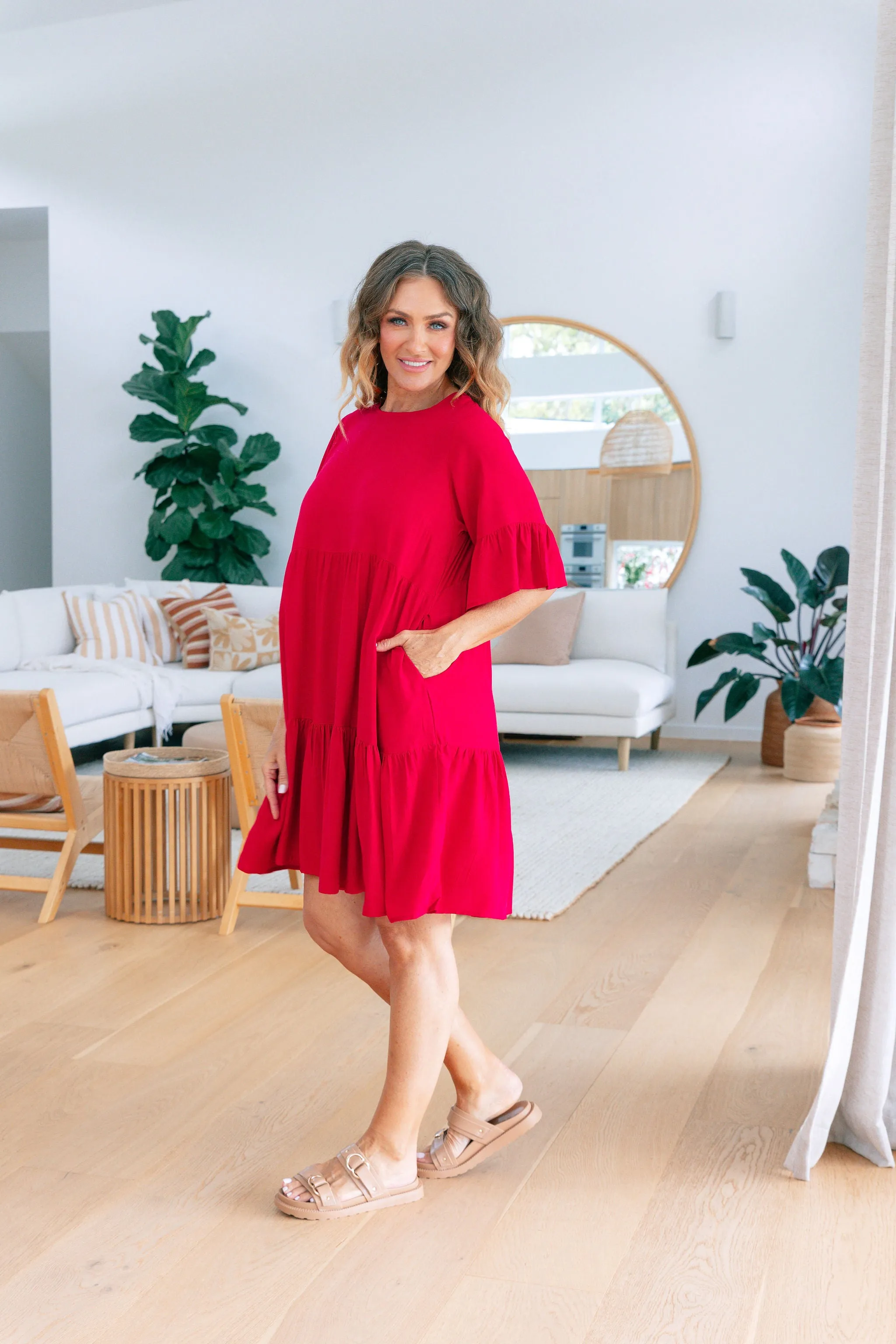 Sadie Dress in Red