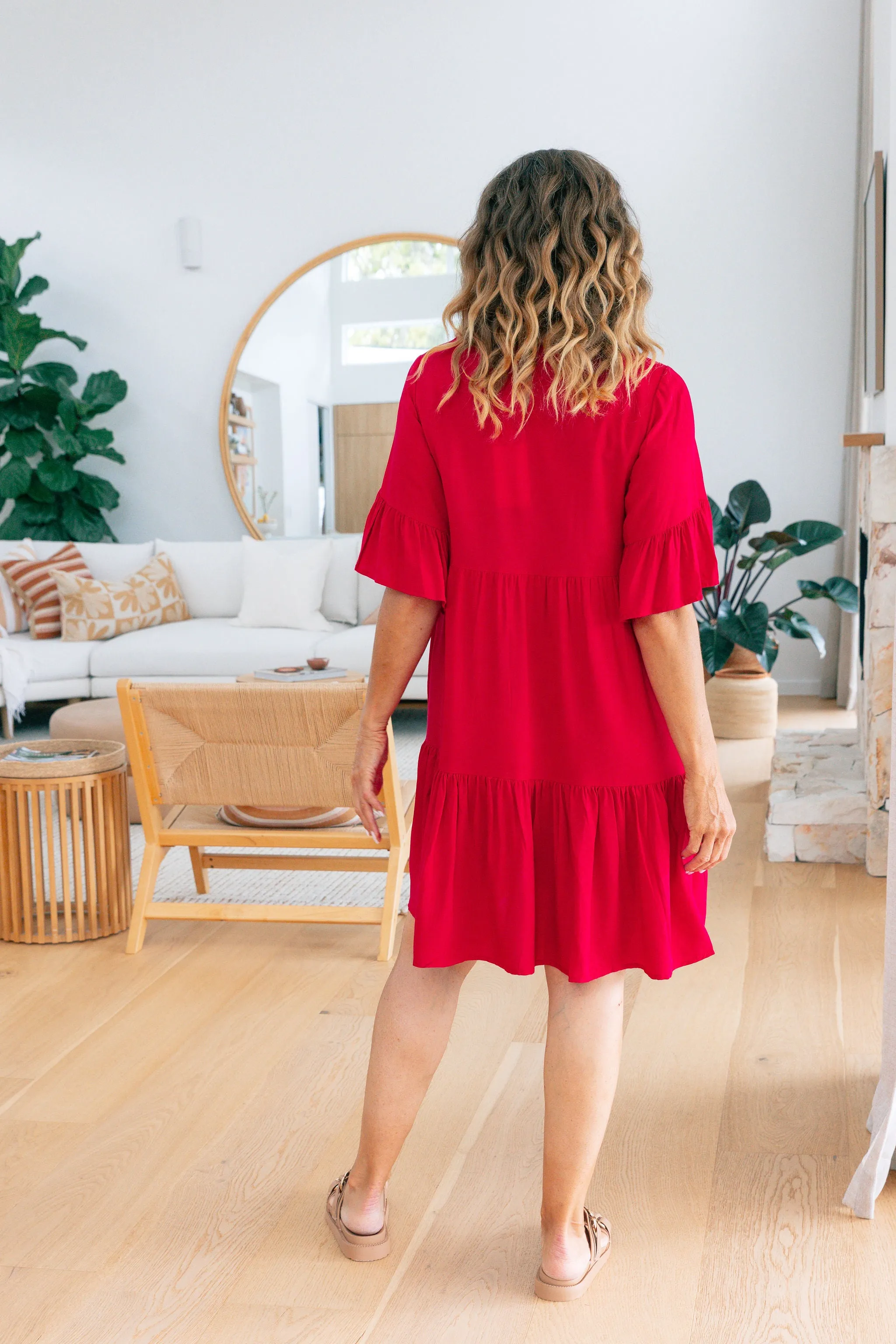 Sadie Dress in Red