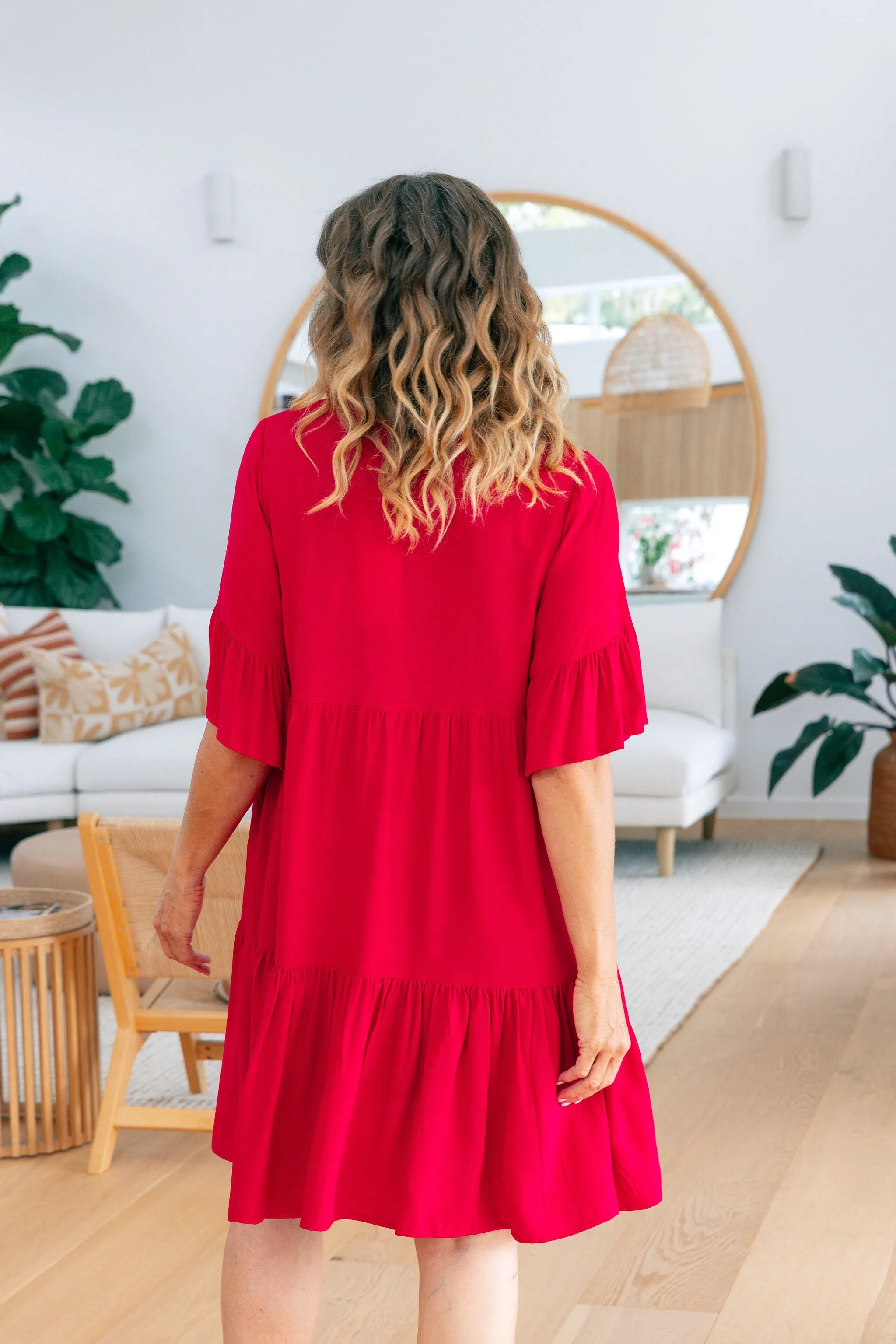 Sadie Dress in Red