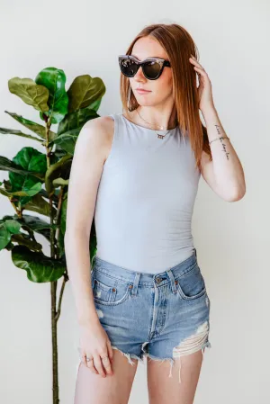 Seamless Double Layer Knit Tank Top for Women in Powder Blue | 18783-POWDERBLUE