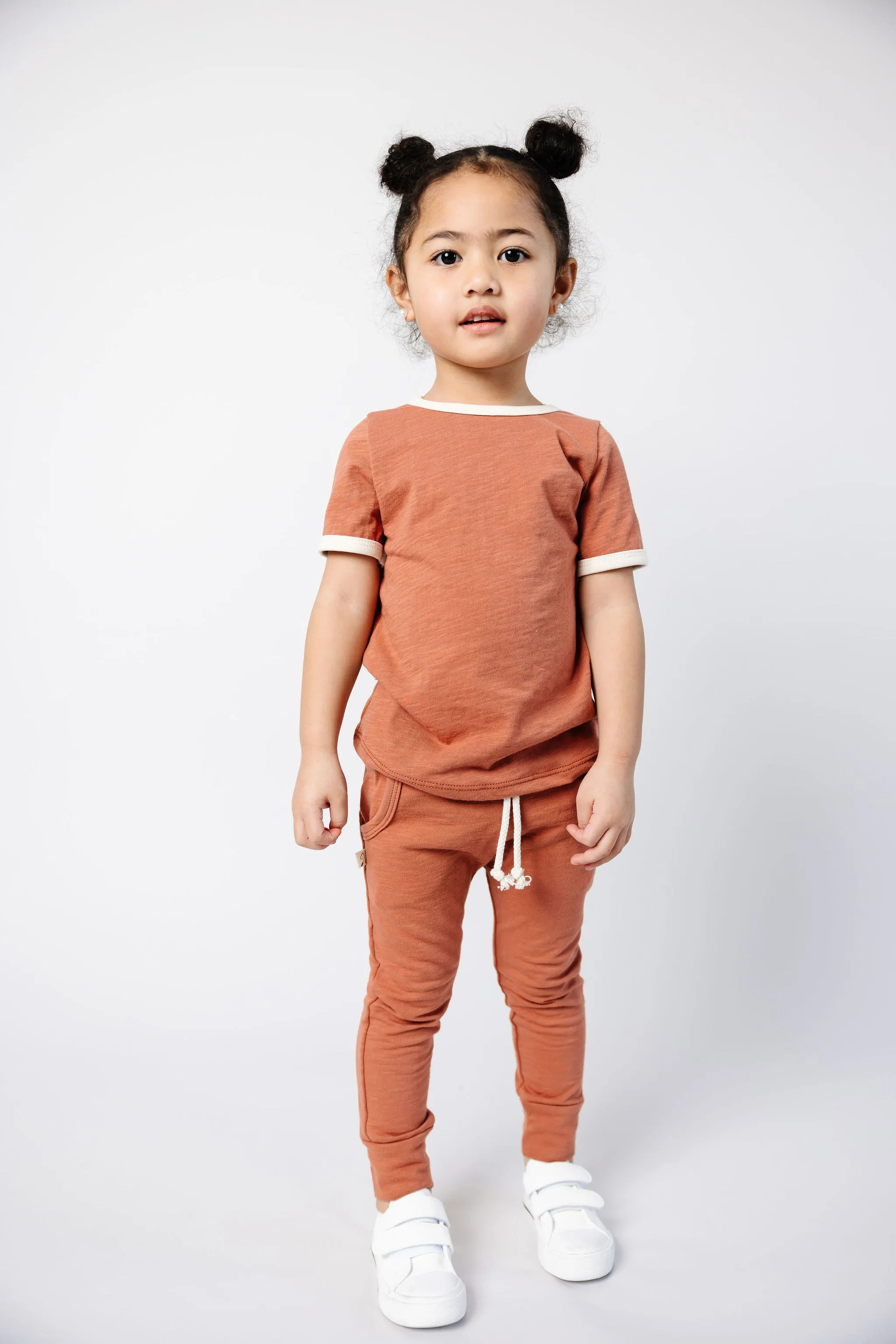 slub jogger - red rock