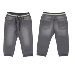 Soft Denim Joggers- Light Grey