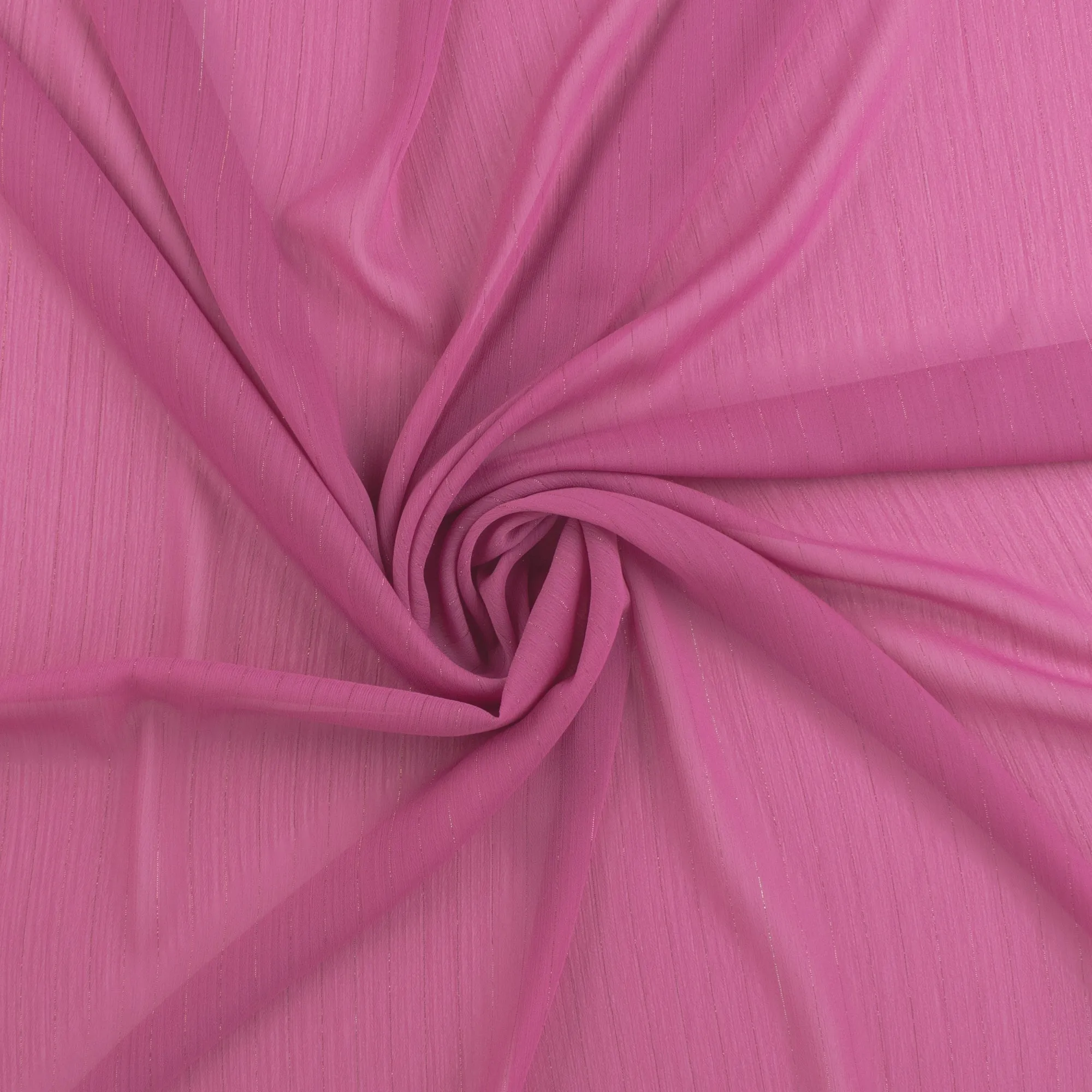 Solid Metallic Chiffon Yoryu - CHANTAL - 004 - Magenta