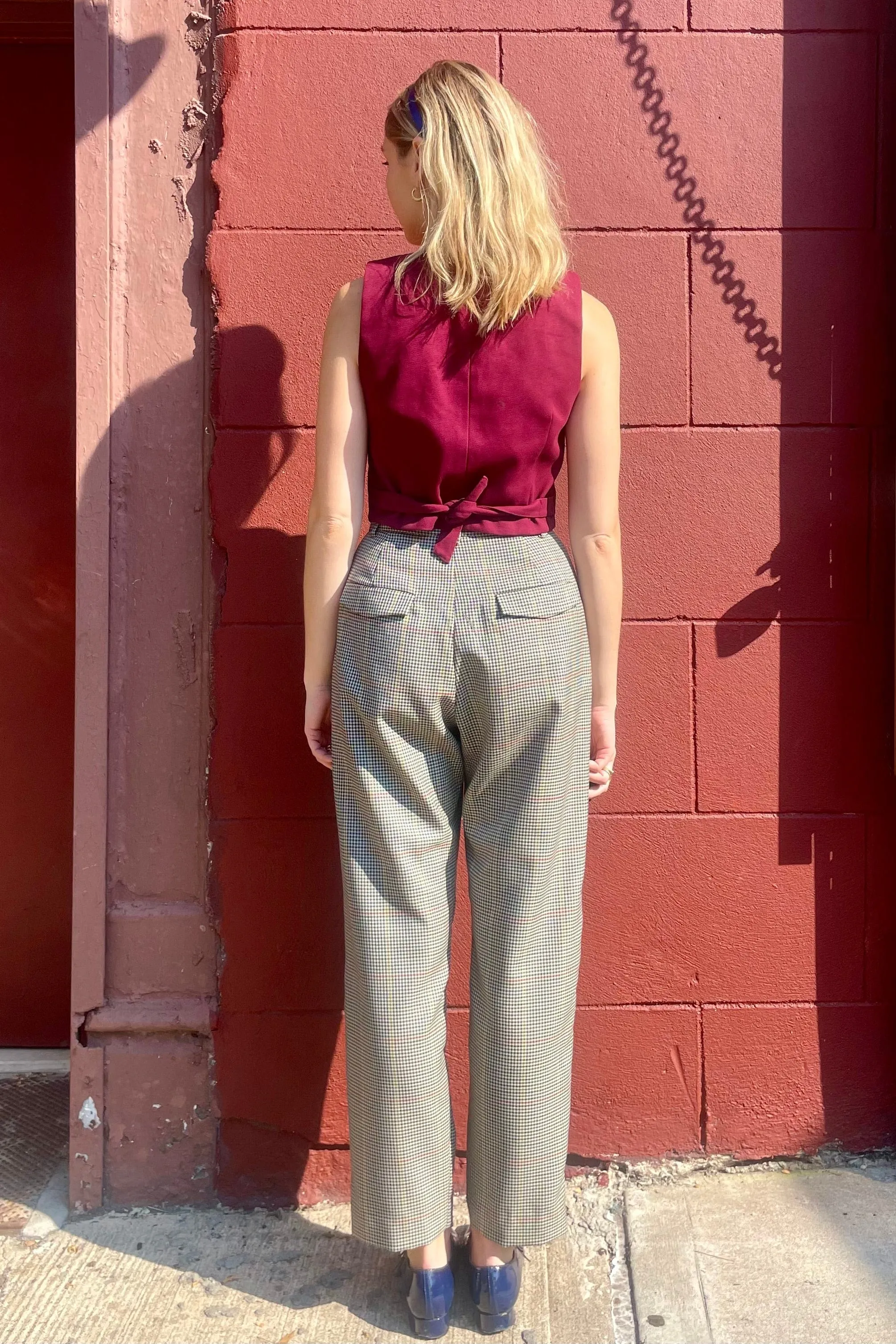Sophia Trouser in Tropical Wool Plaid