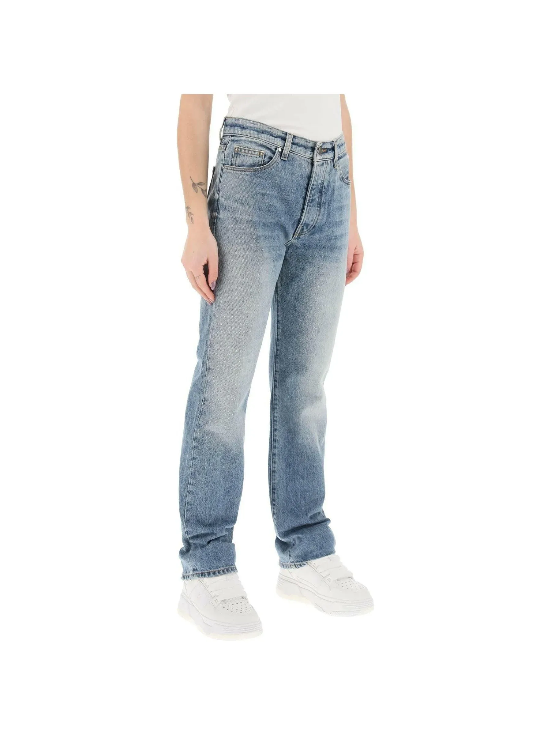 Straight Cut Denim Jeans