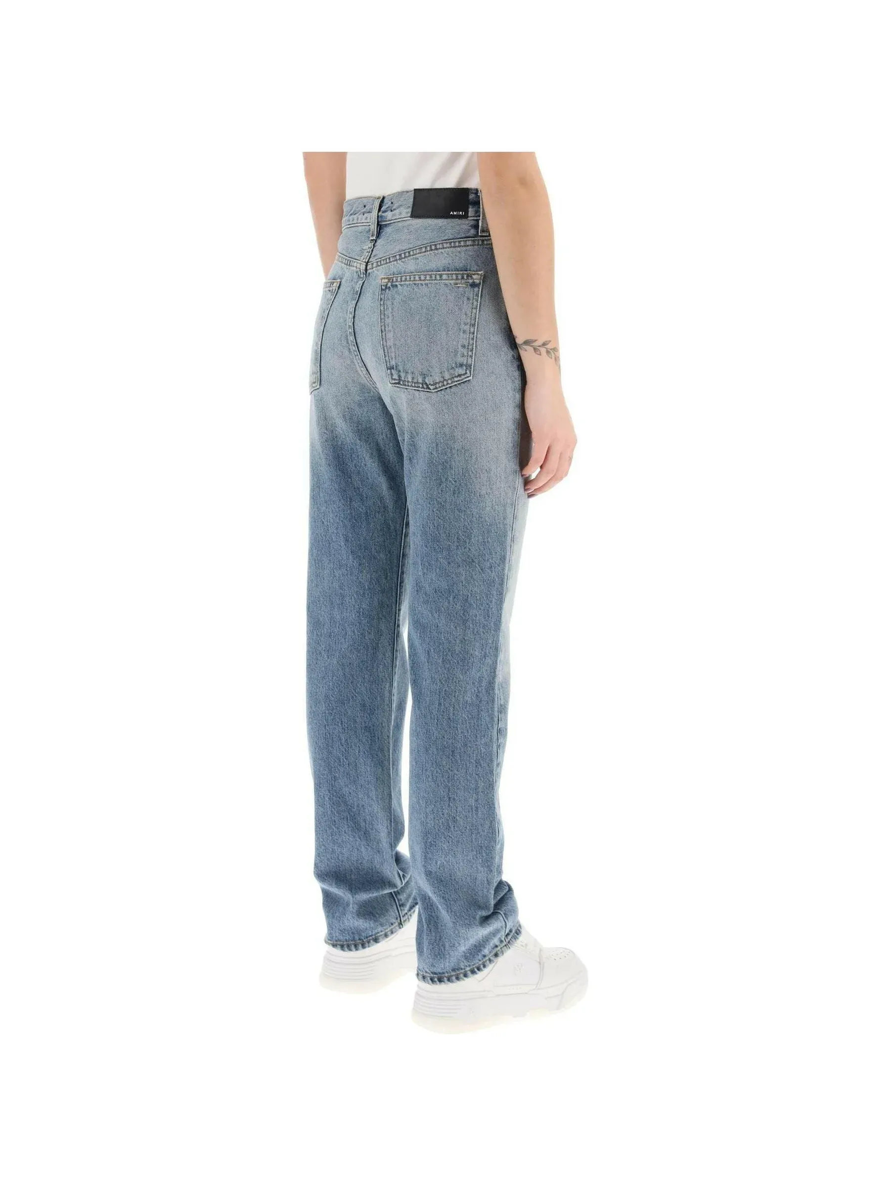 Straight Cut Denim Jeans