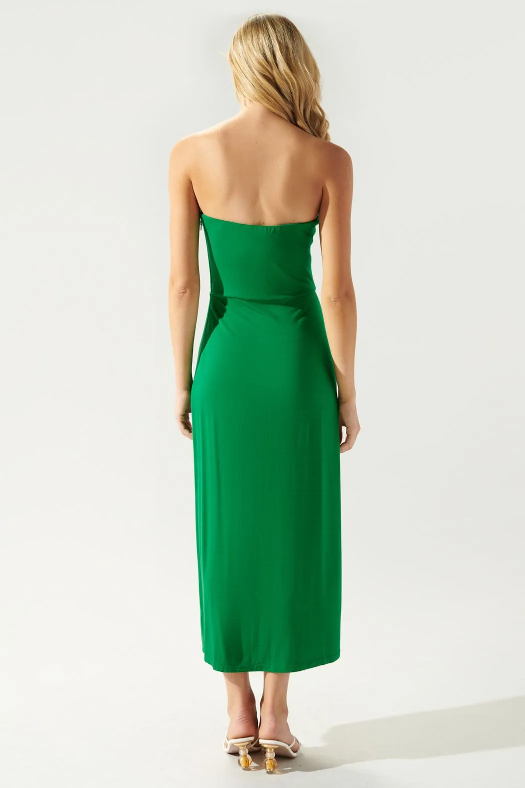 Strapless Bodycon Midi Dress