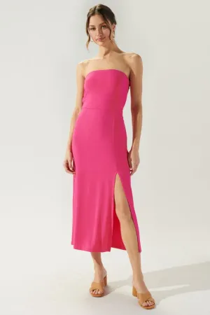 Strapless Bodycon Midi Dress