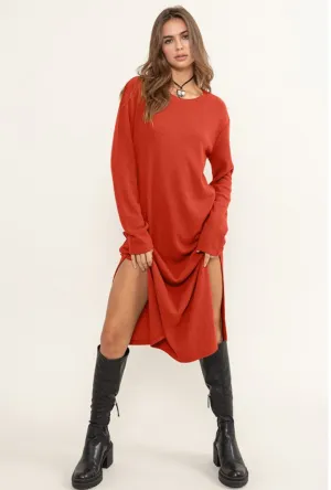 The Redwood Ribbed Dress  S-L