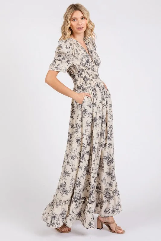 Vintage Floral Maxi Dress