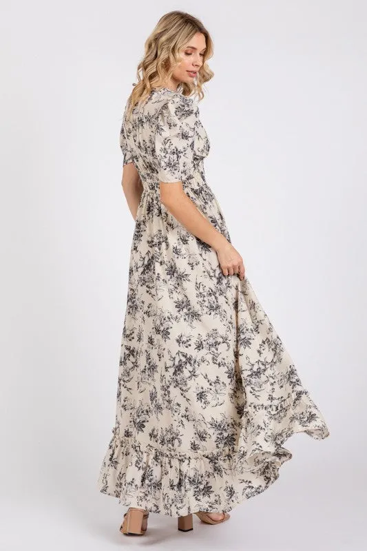 Vintage Floral Maxi Dress