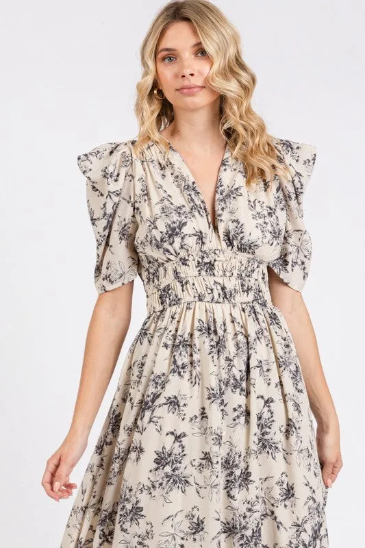 Vintage Floral Maxi Dress
