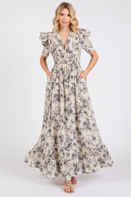 Vintage Floral Maxi Dress
