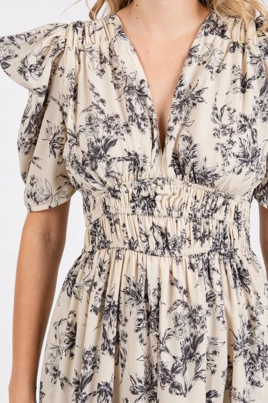 Vintage Floral Maxi Dress