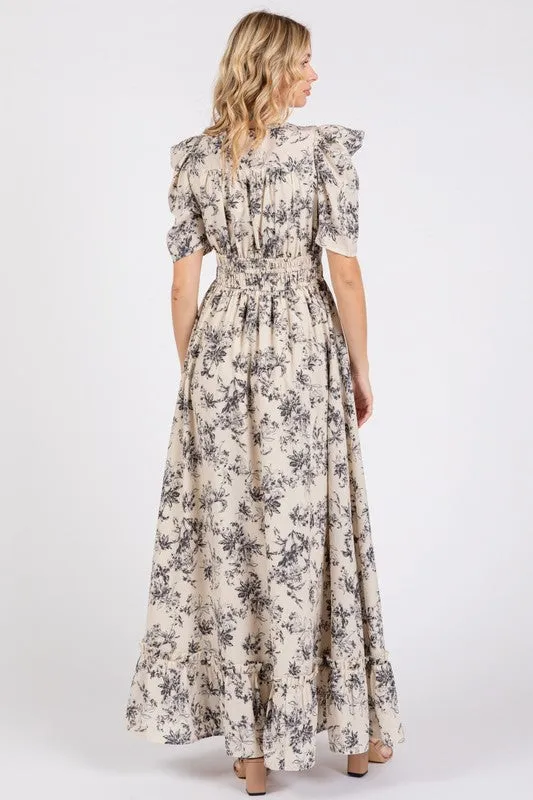 Vintage Floral Maxi Dress
