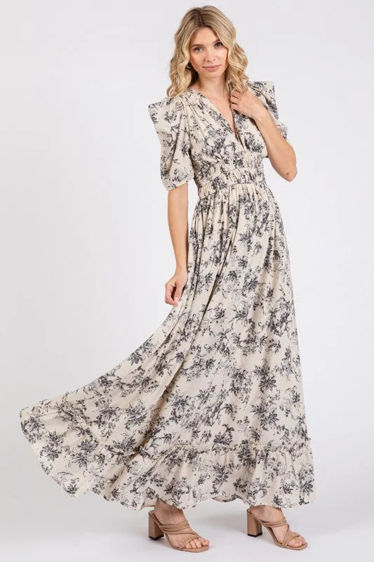 Vintage Floral Maxi Dress