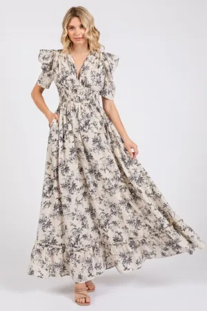 Vintage Floral Maxi Dress