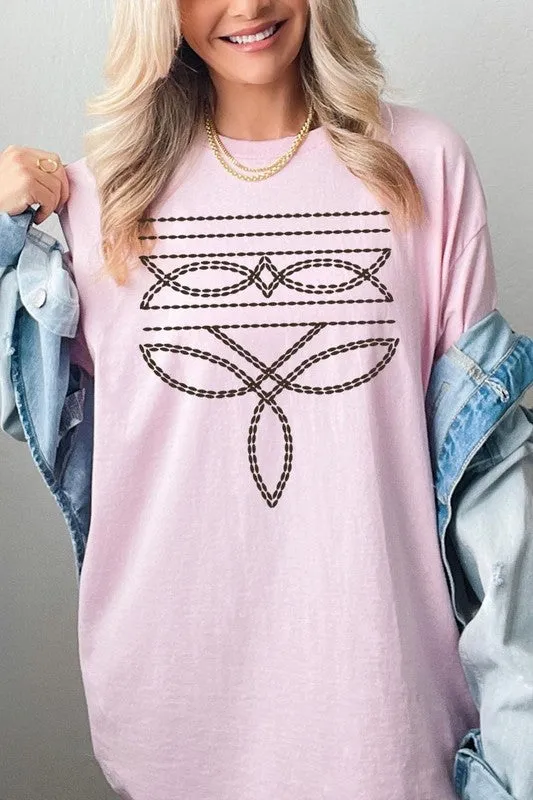Western Boot Stitch Plus Heavyweight T Shirts