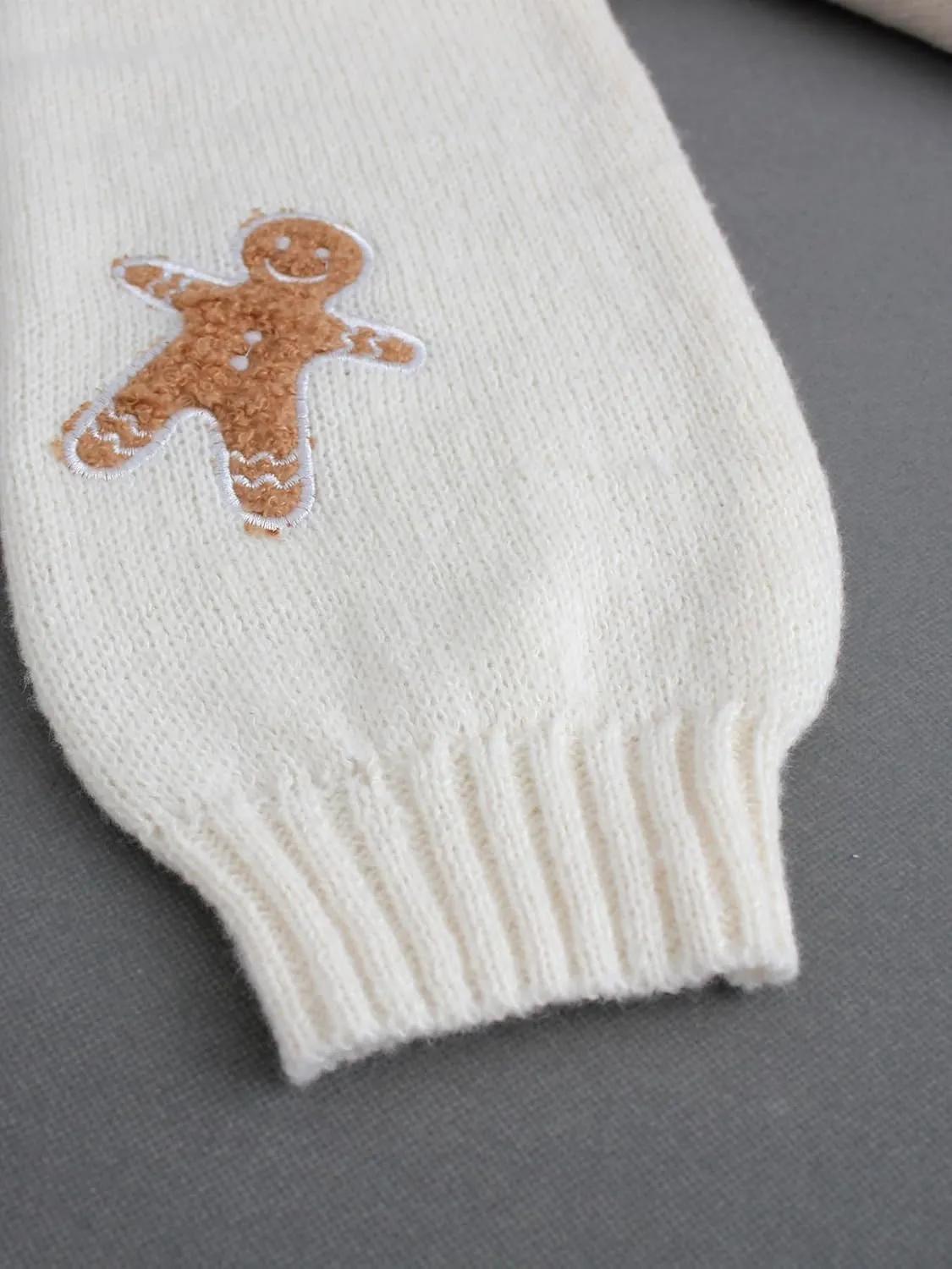 Women's Christmas Gingerbread Man Cardigan Sweater