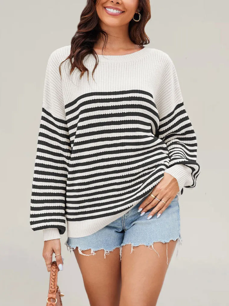 Women's Striped Knit Sweater