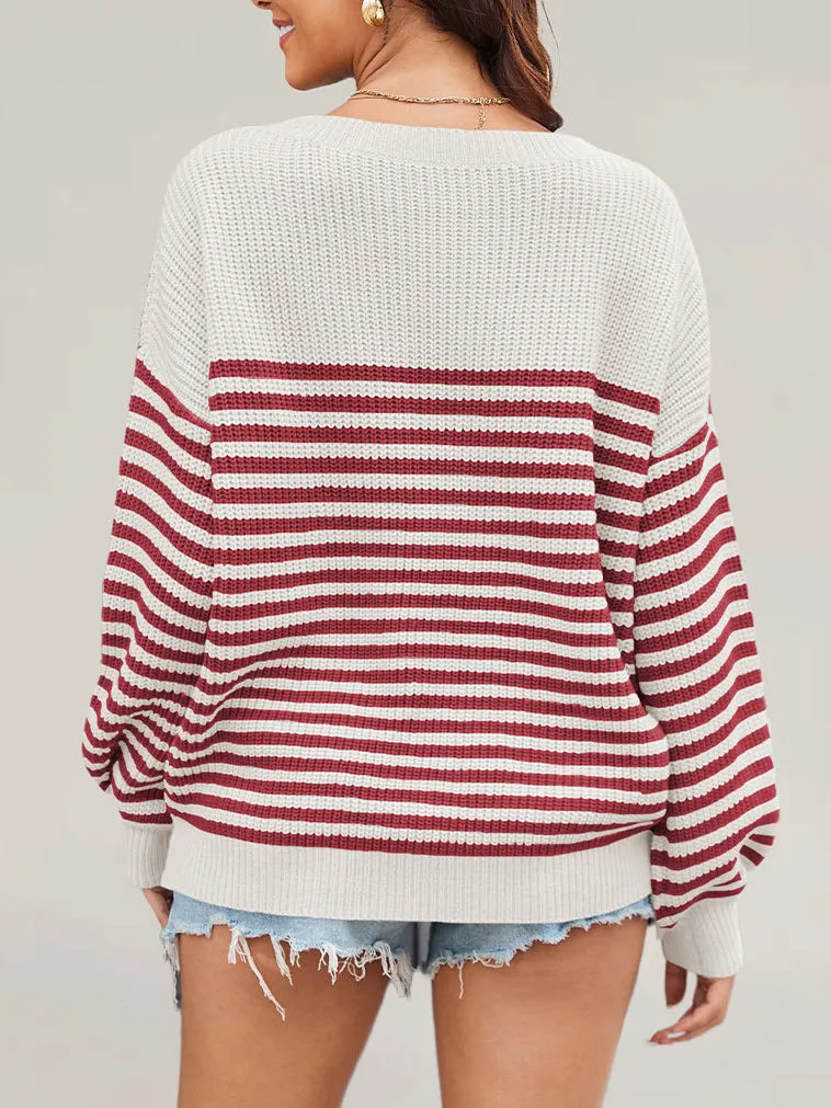 Women's Striped Knit Sweater