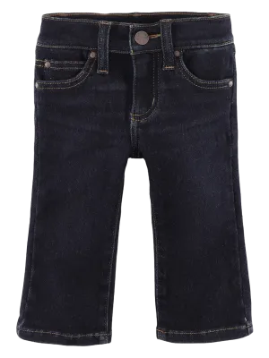Wrangler Kid's Little Stitched Pocket Bootcut In Grassway Jean