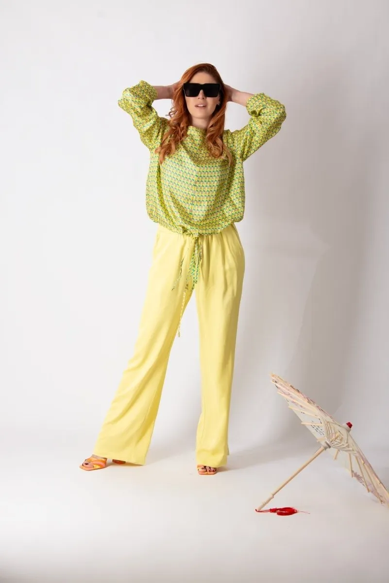 Yellow Elegant Cotton Outfit SIERA