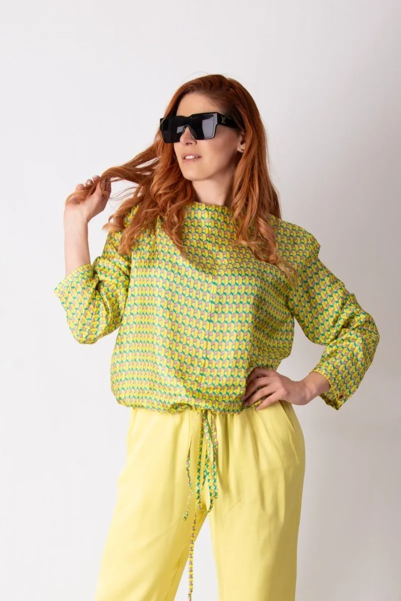 Yellow Elegant Cotton Outfit SIERA