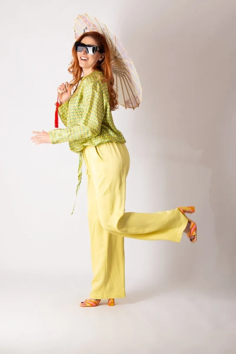 Yellow Elegant Cotton Outfit SIERA